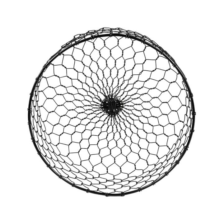 Foreside Home & Garden - Wholesale Basket - SALE - Barric Chicken Wire Farmhouse Black Basket Fall Decor