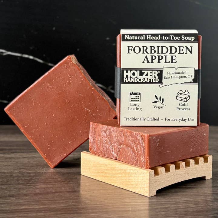 Holzer Handcrafted ® - Wholesale Bar Soap - Handmade Soap Bar | Forbidden Apple + Cinnamon + Clove Scented | Handcrafted Bar Soap | Natural Cold Process | Vegan | 4.5 oz2