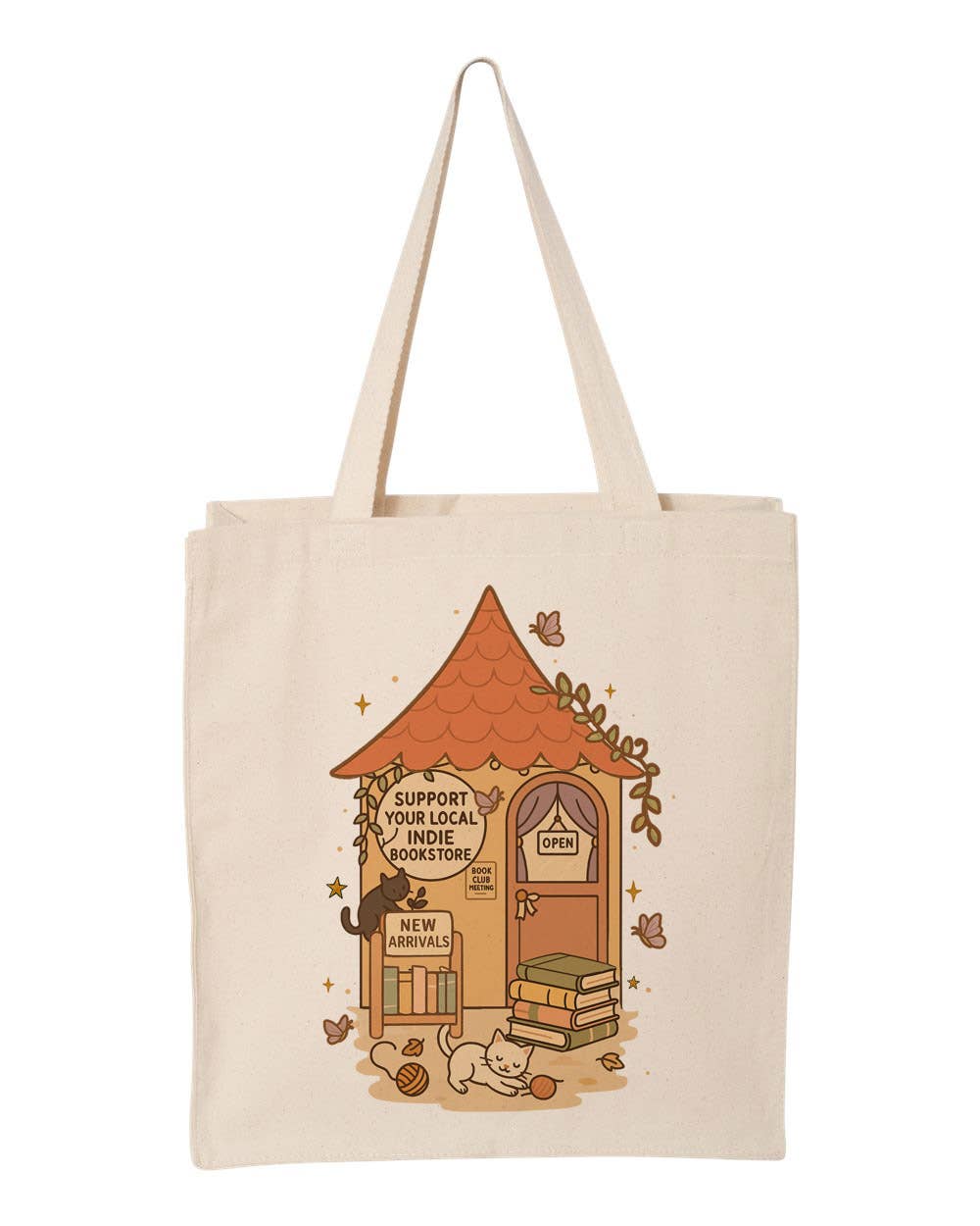DaisyChainDesignCo - Wholesale Tote Bag - Women's - Local Indie Bookstore Canvas Tote Bag  1