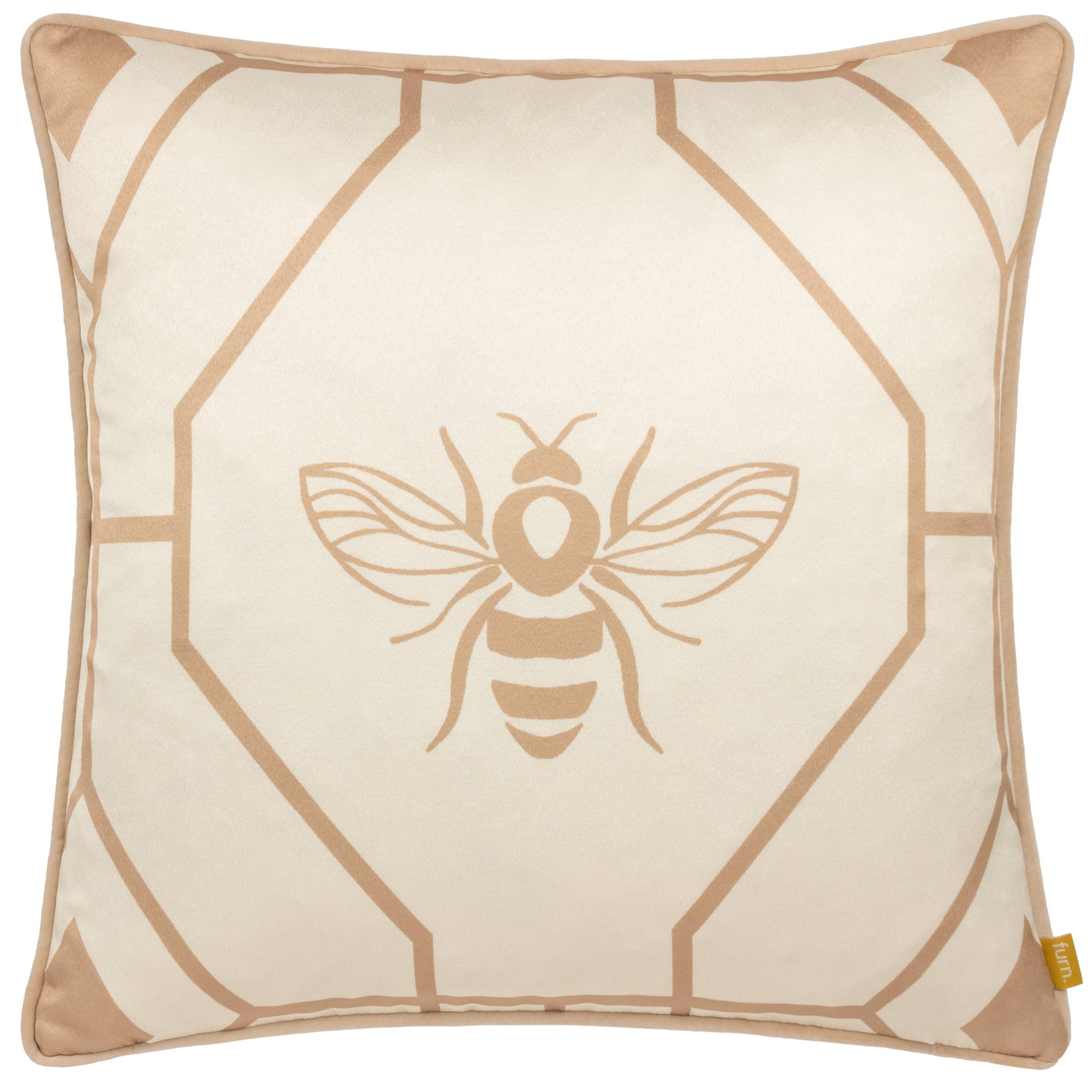 Bee Deco Geometric Cushion Champagne for wholesale on Faire1