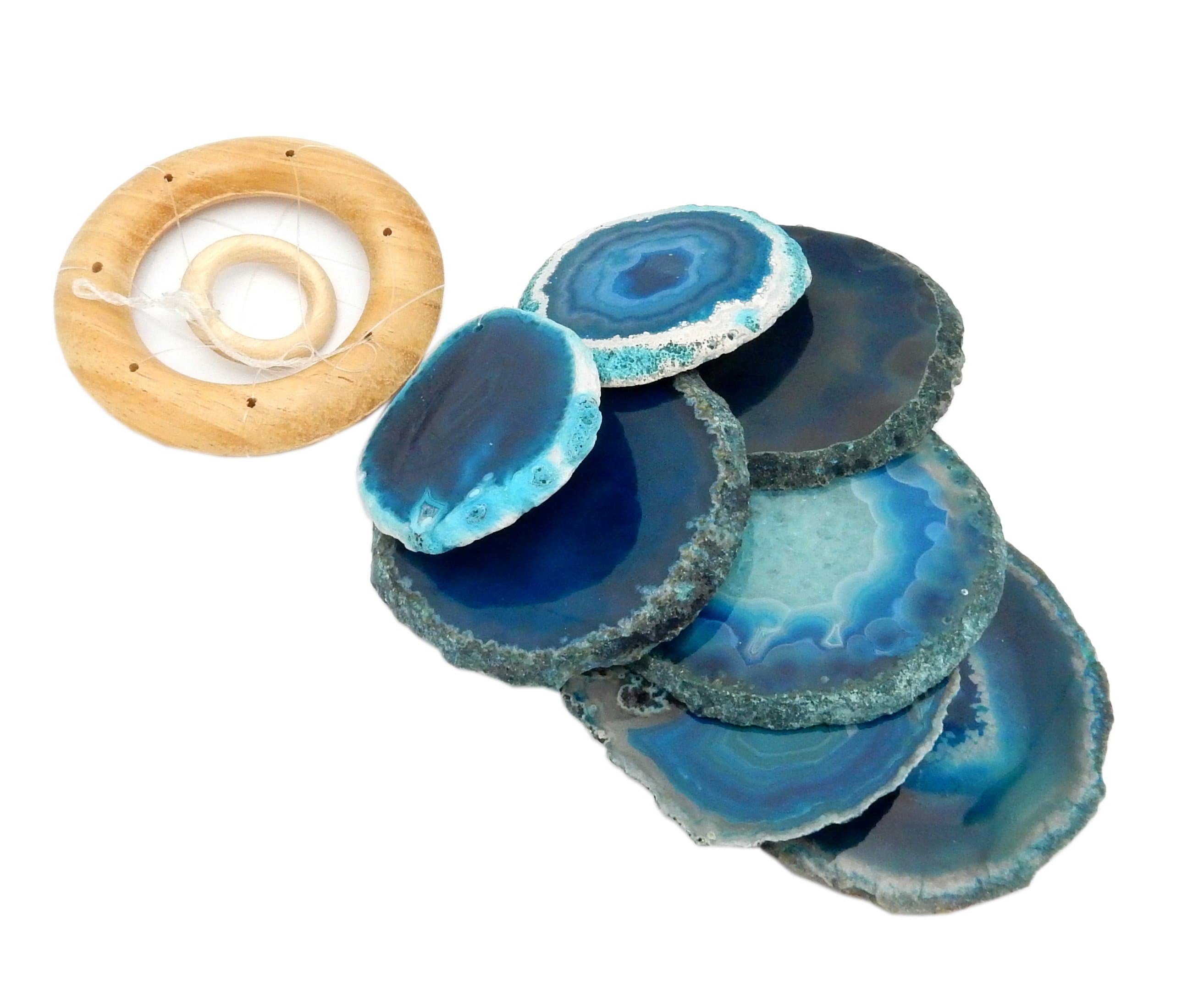 Rock Paradise - Venta al por mayor Campanas de viento - Móvil de Viento con Rodajas de Ágata para Decoración Espiritual del Hogar30