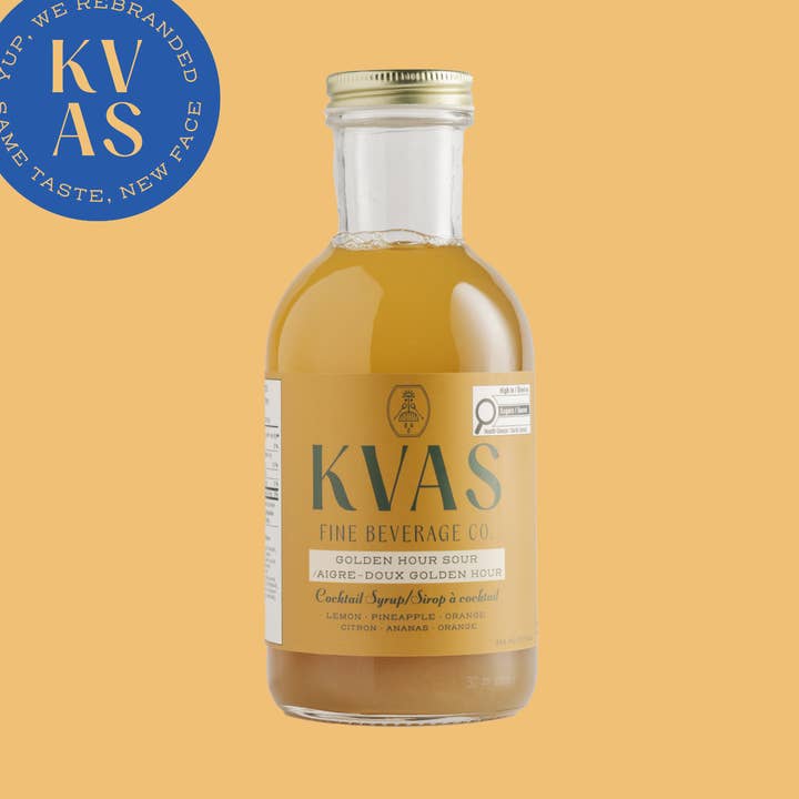Kvas Fine Beverage Co. - Vente Mélange/sirop pour cocktails - Sirop de cocktail aigre Kvas Golden Hour0