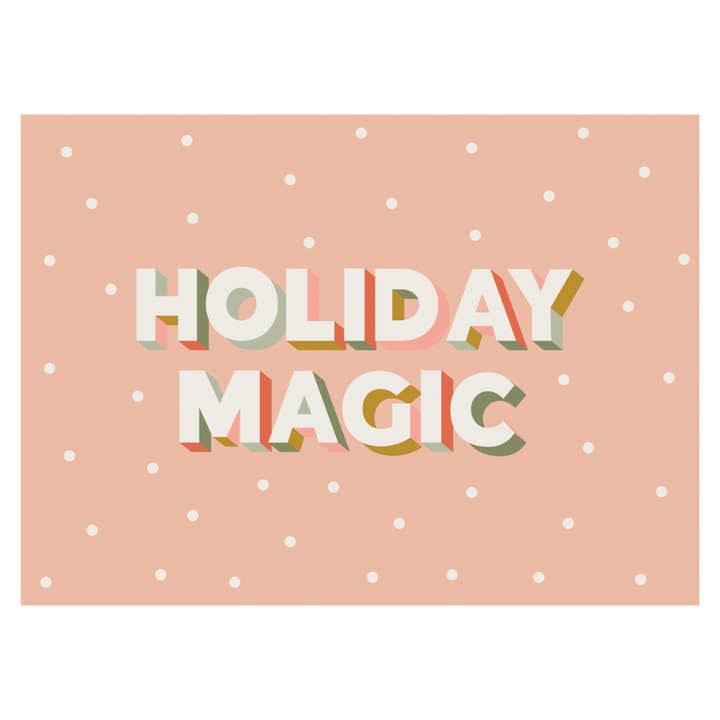 Holiday Magic Banner (Pink) - Kids Christmas Decor and Prop for wholesale by Cherrypick