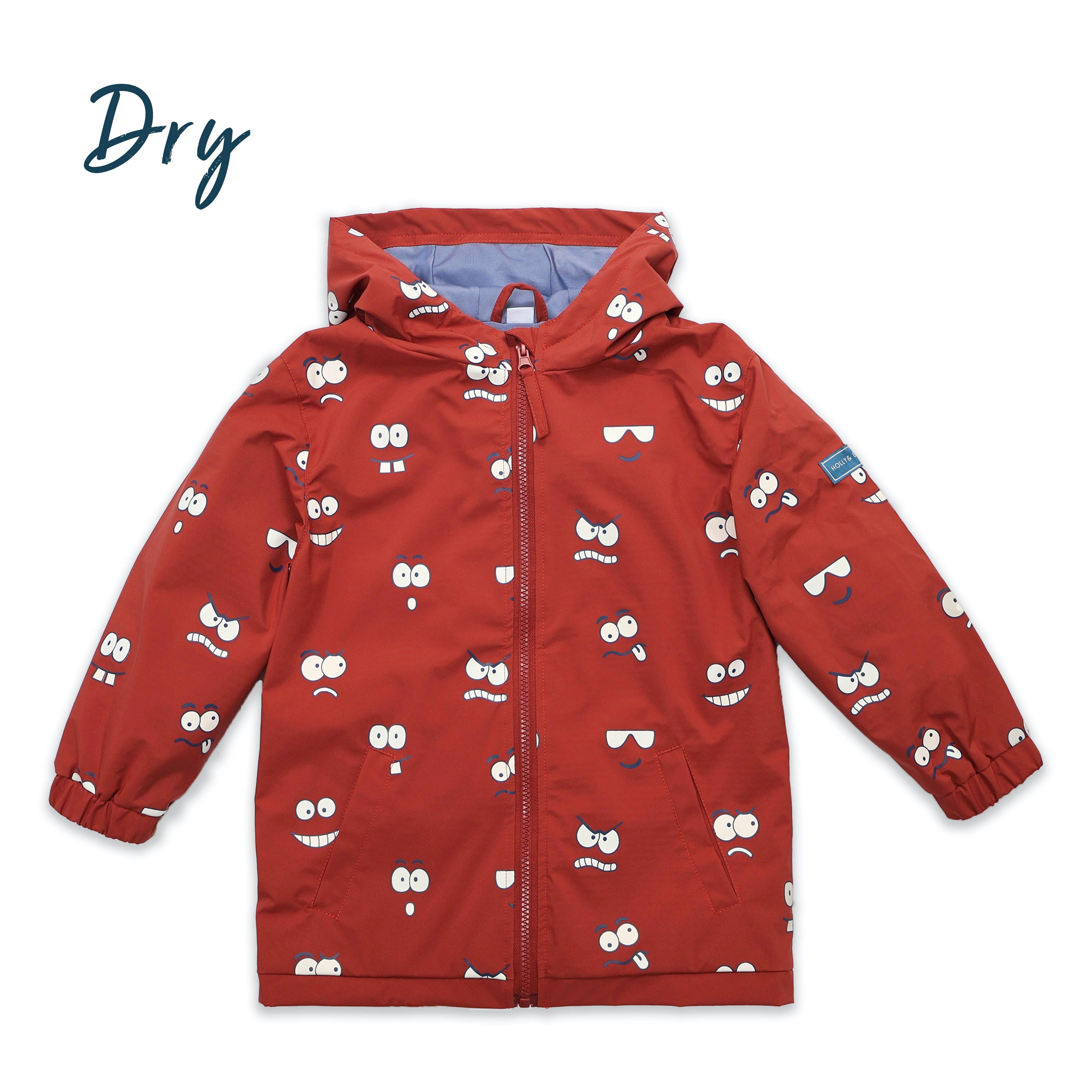 Holly and Beau – wholesale Raincoat – Kids – Red Eyes and Faces Color Changing Raincoat4