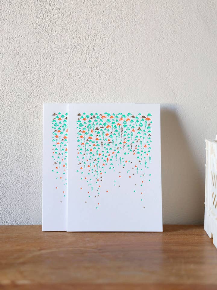 The Flowery Rain. Card format for wholesale by Heing