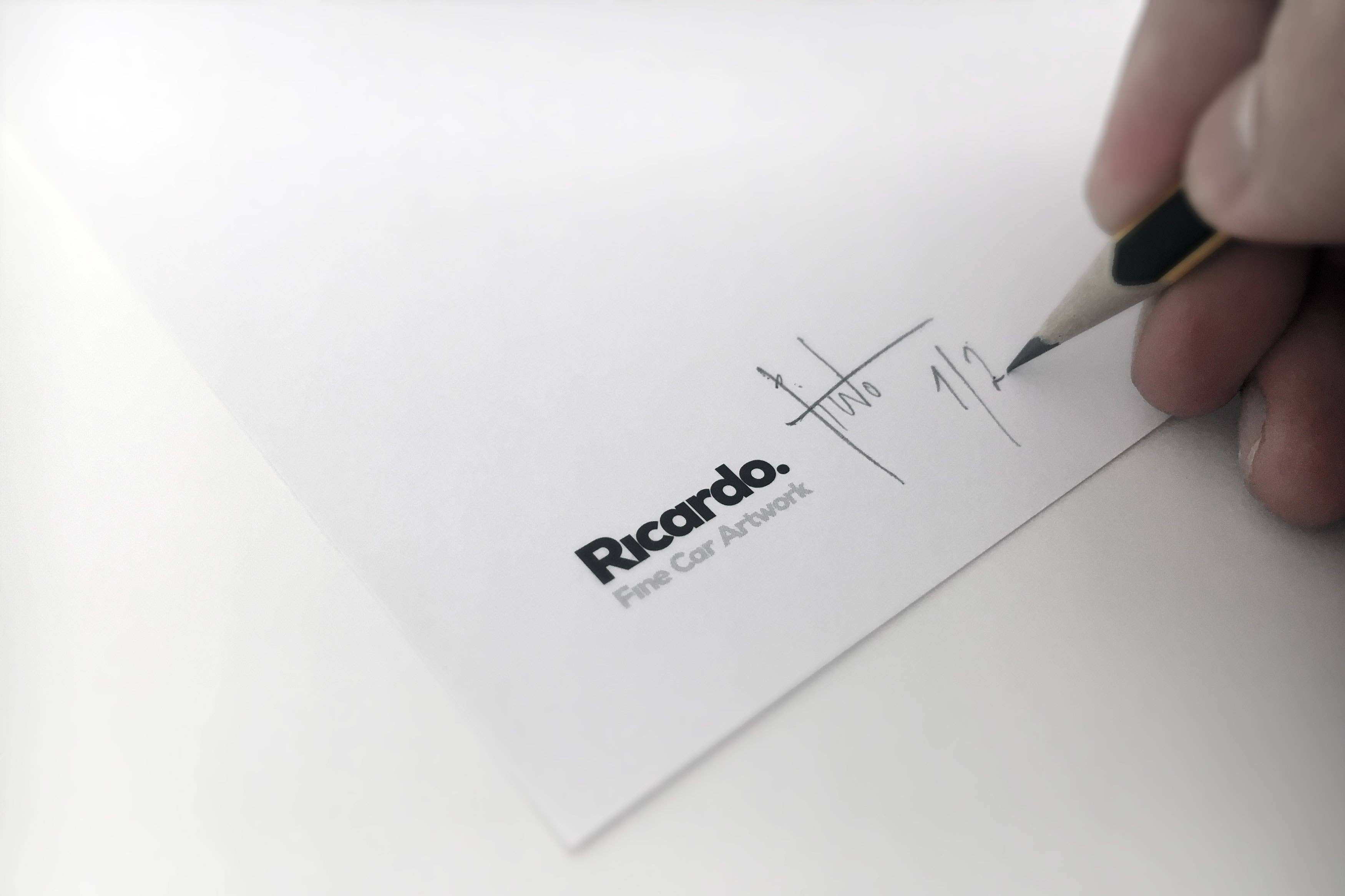 Ricardo Fine Car Artwork - Venta al por mayor Ilustración - Mario Andretti, Lotus 77, 19764