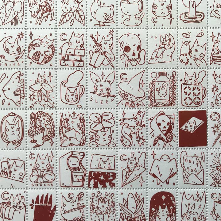 The Portland Stamp Company - Wholesale Rubber/Decorative Stamp - Creatures by Deth P. Sun - Lick & Stick Stamps4