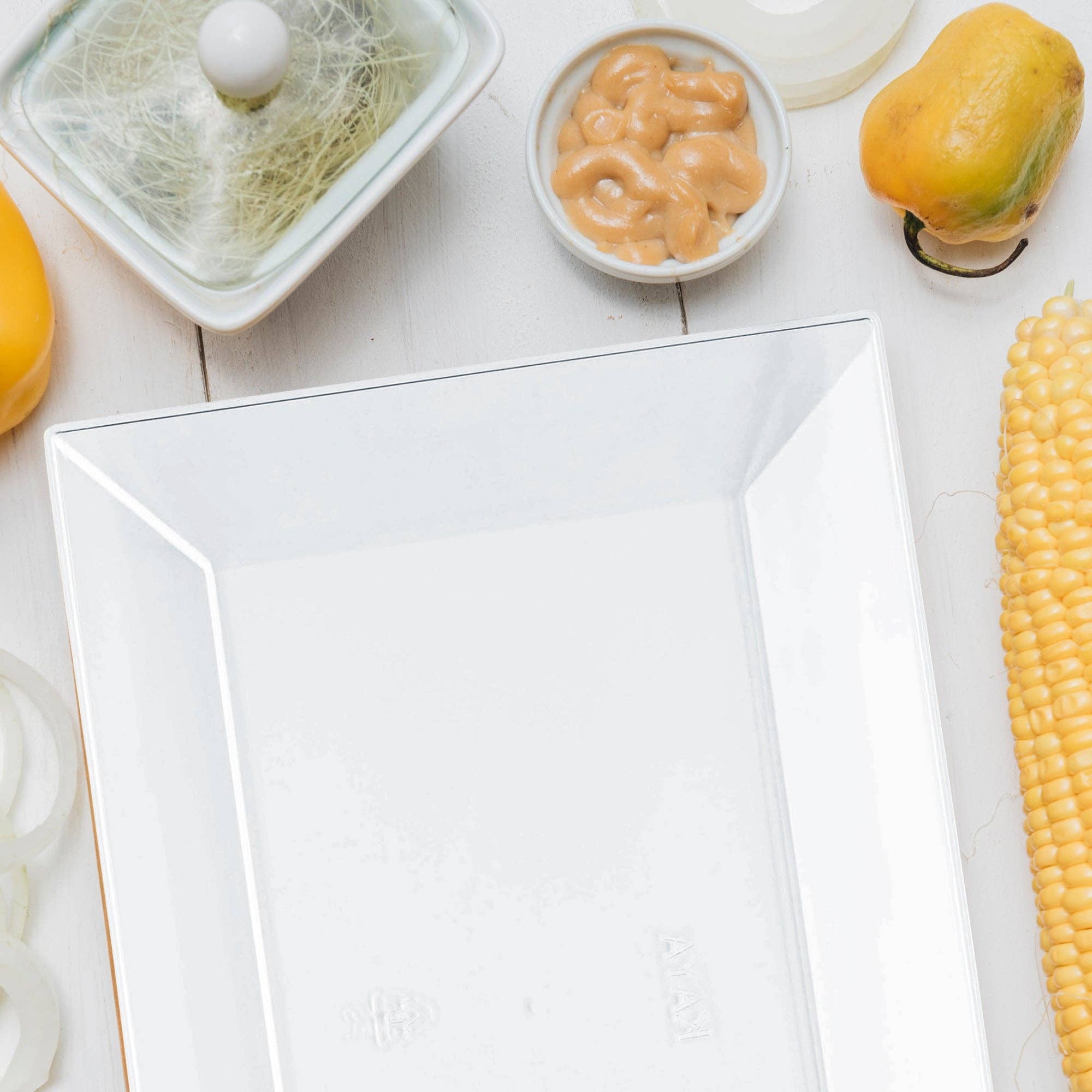 Smarty had a Party - Wholesale Kartonnen bordje - 5,5" x 8,5" Transparante Plastic Dessertborden - 120 stuks6