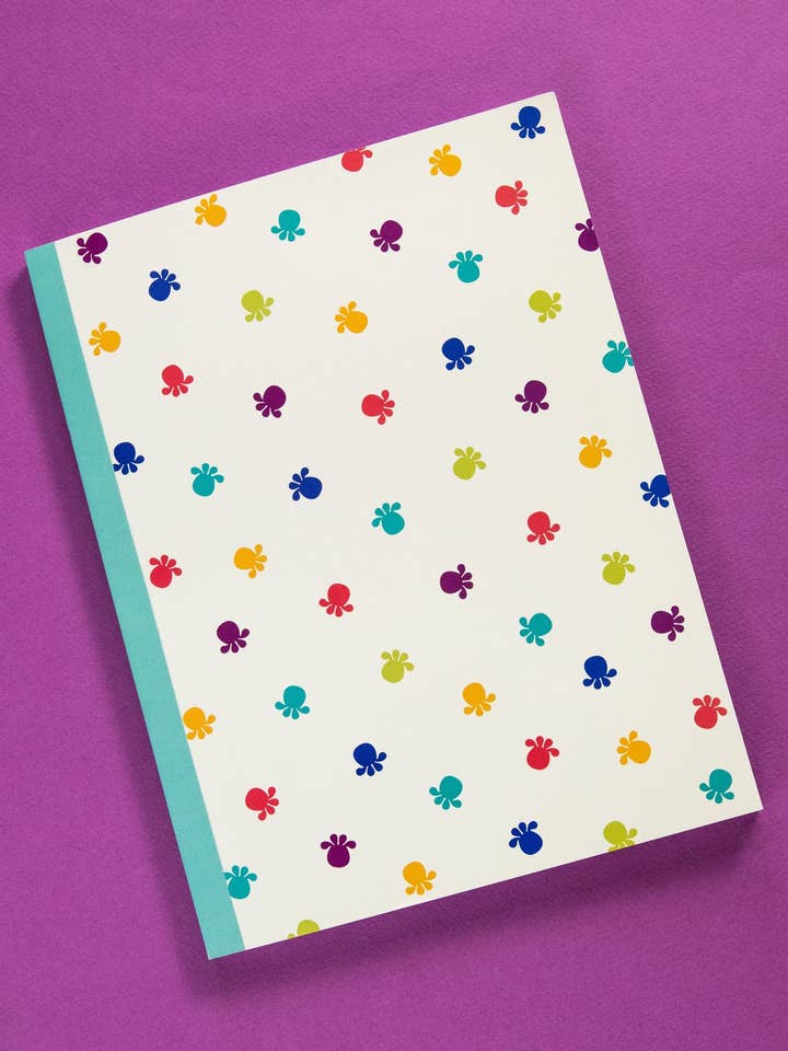 Cuaderno de composición color crema y verde azulado para venta al por mayor de Scatterbrain
