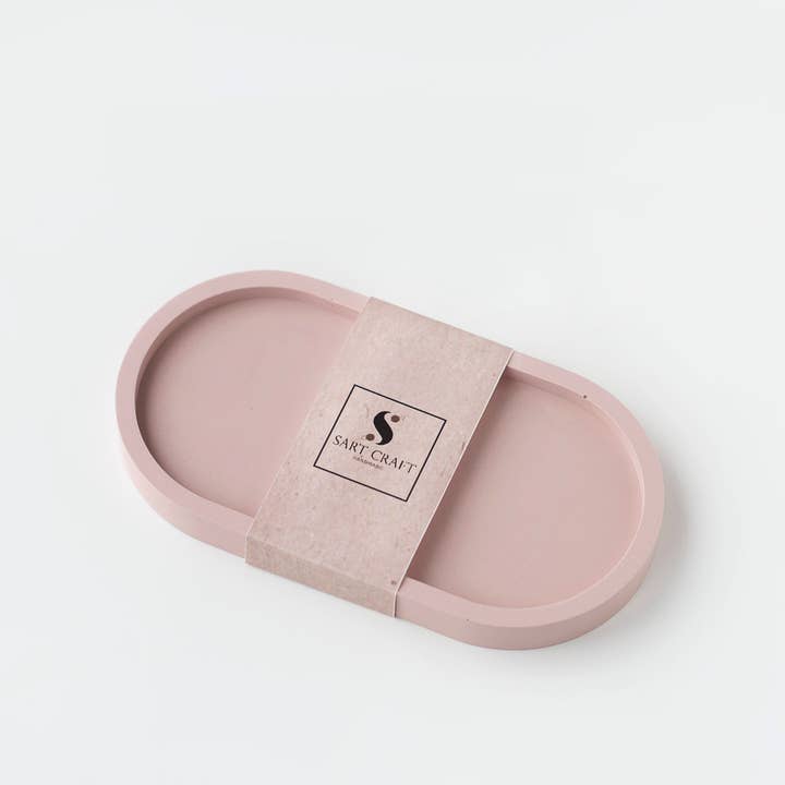 Sart Craft - Vendita all'ingrosso Portagioie - Vassoio portagioie ovale rosa antico • Portagioie • Portagioie