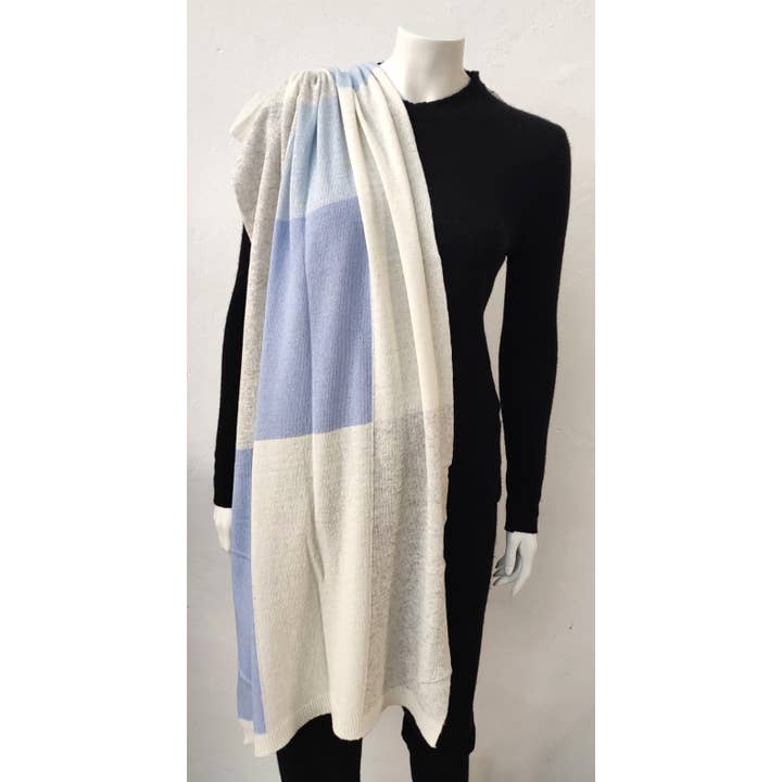BenveCashmere - Wholesale Scarf - Women's - LARGE KNITTED SCARF PLAID INLAY ONE SIZE5