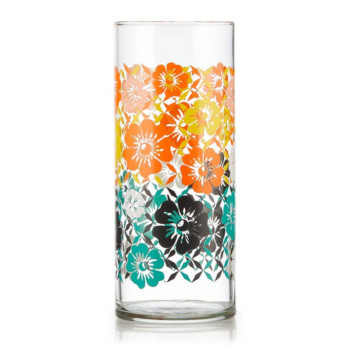 Libbey - Wholesale Drinking Glass/Cup - Libbey Vintage Flower Power Cooler Glasses, 16oz, Set of 42