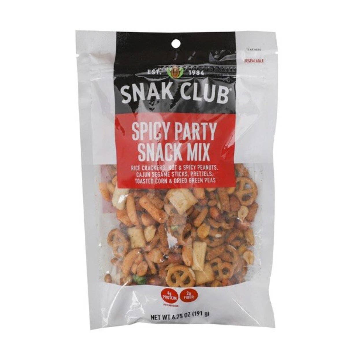 I Got Your Candy - Wholesale Trail Mix - Snak Club Spicy Party Mix Bag 6.75oz - 6ct0
