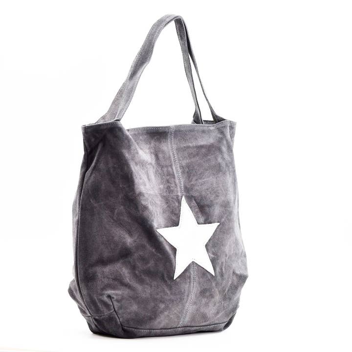 Tempest Designs – wholesale Tote bag – Women's – Metallic star suede bag3