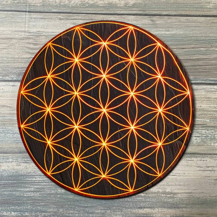 Colore della griglia in cristallo del Fiore della vita per la vendita all'ingrosso da parte di Zen and Meow