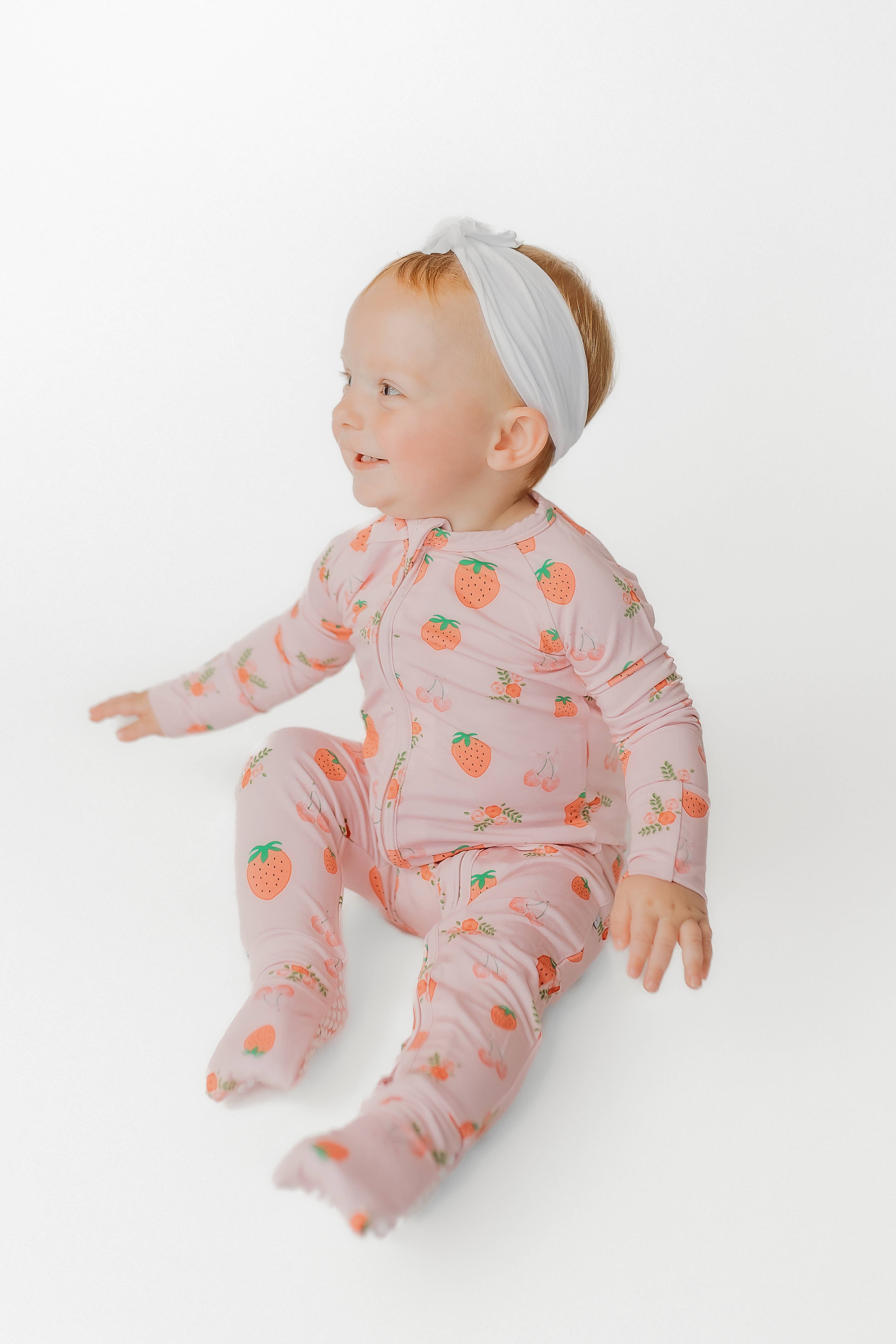 Kenna & Mav - Wholesale Jumpsuit - Baby - Berry Sweet Bamboo Onesie1