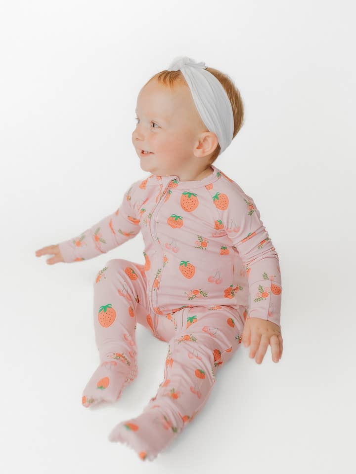 Kenna & Mav – Engroshandel Romper - Baby – Berry Sweet Bamboo Undertøj1