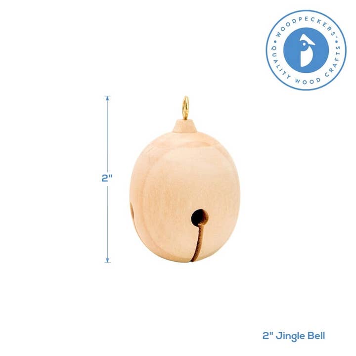 Woodpeckers Crafts - Wholesale Ornament - Wooden Jingle Bells4