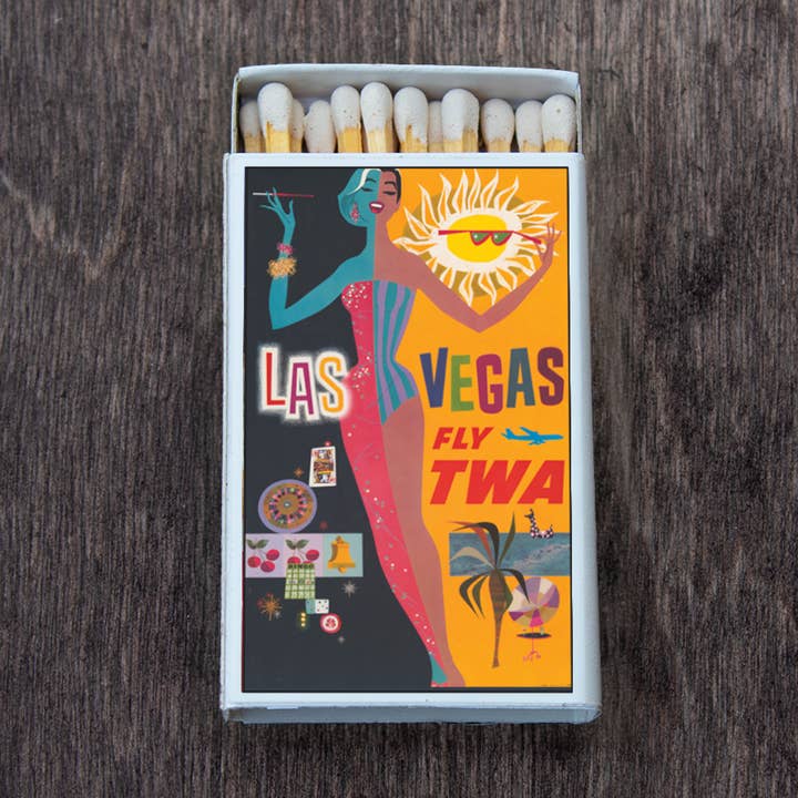 Travel Poster Las Vegas Matchbox • Matches • Candle Acc for wholesale by Most Amazing