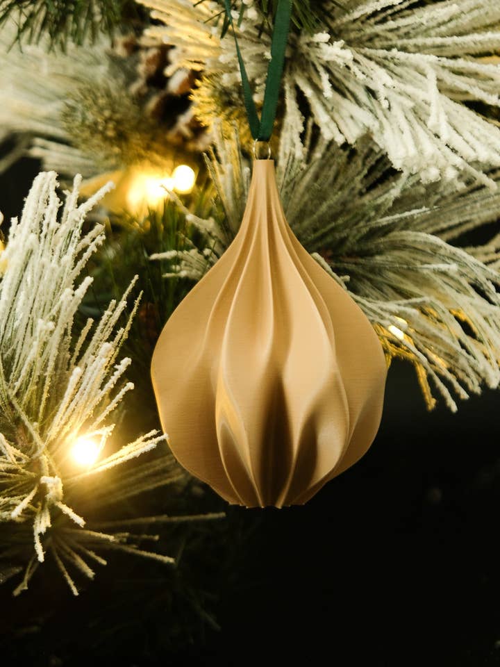 Christmas decoration - 3d printed tree ornament - NAT-1 for wholesale by Du Vert Au Rouge Chez Soi