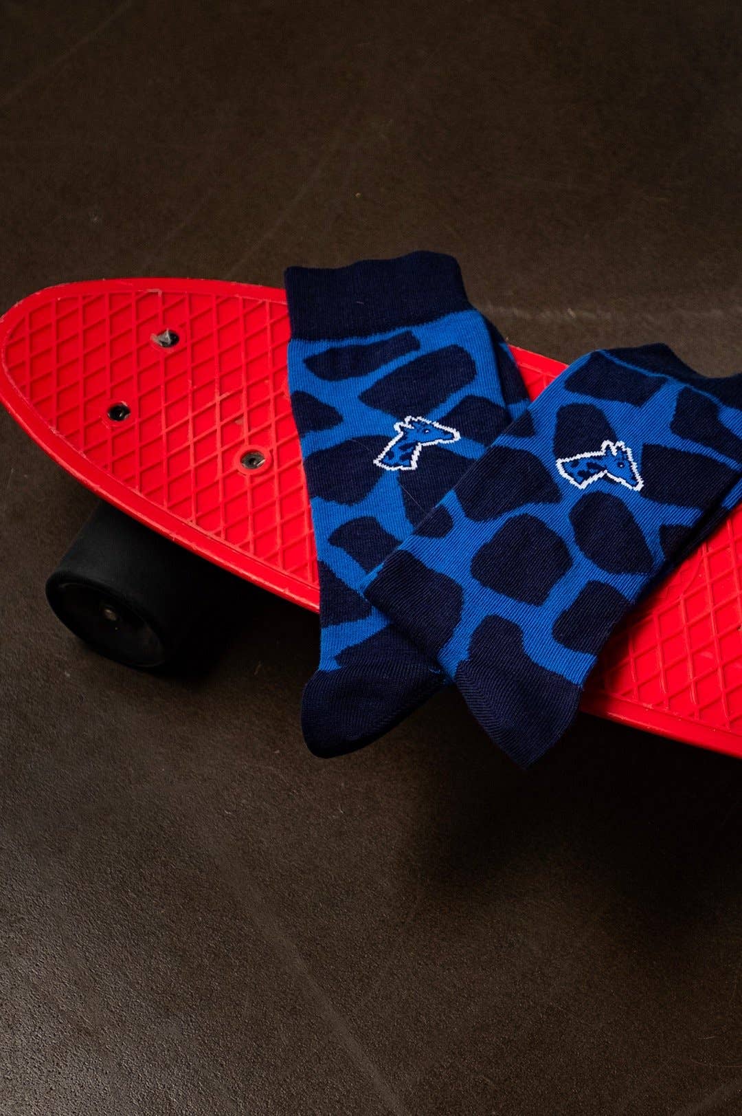 girafon bleu - Wholesale Socks - Unisex - Giraffe blue socks 35-41/39-45