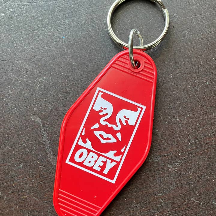 The 3 Sisters Design Co. - Wholesale Keychain - Unisex - Motel Key Fob - OBEY (street art by Frank Shepard Fairey)