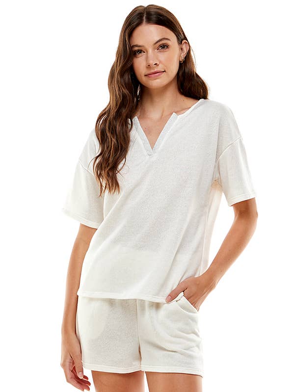 SHORT SLEEVE PAJAMA SET MP-0004S for wholesale by Follow Me Apparel