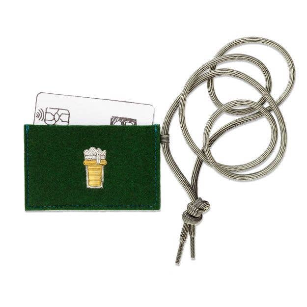 Håndbroderet kortholder på filt - Pinte for engroshandel hos Macon & Lesquoy