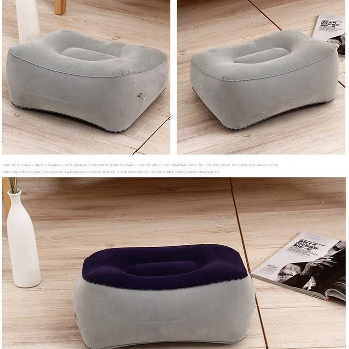 VIGOR – wholesale Lumbar pillow – Travel Soft Flocking Adults Inflatable Foot Rest Pillow(10 P3