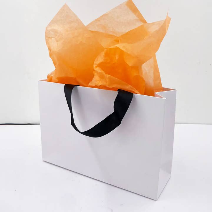 ByHome - Wholesale Gift Bag - 10pcs, premium Threaded Rope White Gift Bag w/ free tissue