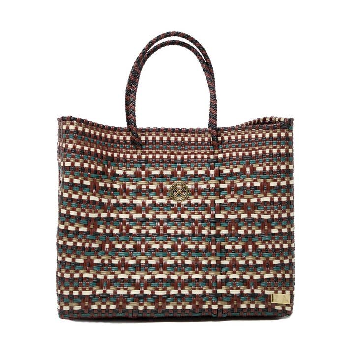 SMALL GREEN BROWN TOTE BAG for wholesale by Lola's Bag by Georgina Herrera