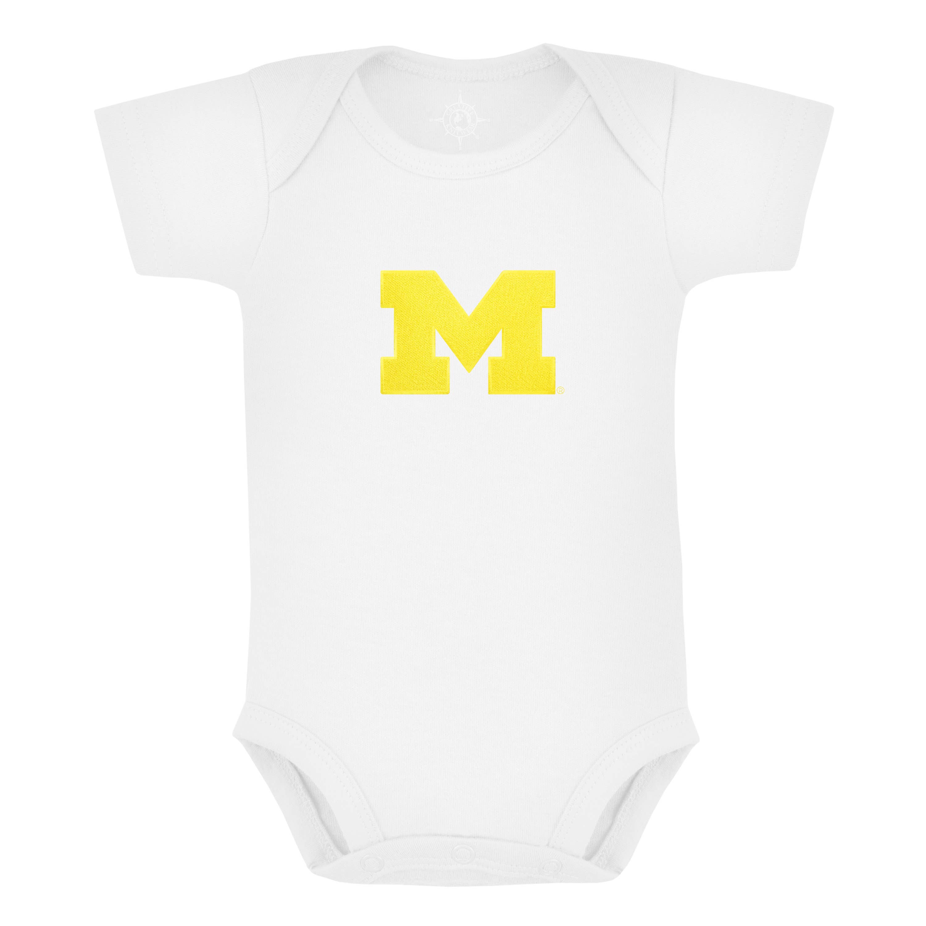 Creative Knitwear - Wholesale Bodysuit (Non-Footed) - Baby - Michigan Wolverines Infant Bodysuit: Embroidery3