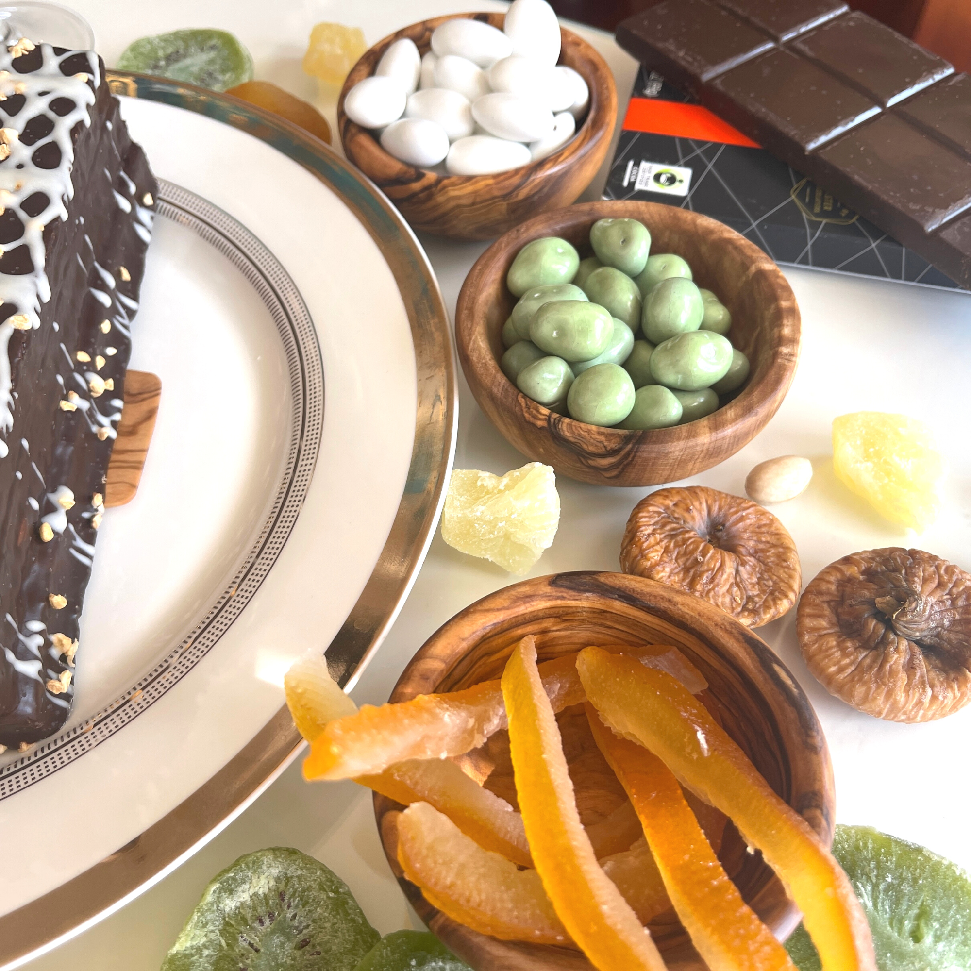 BeldiNest - Wholesale Bowl - Olive wood  Spice Bowls - Set of 37