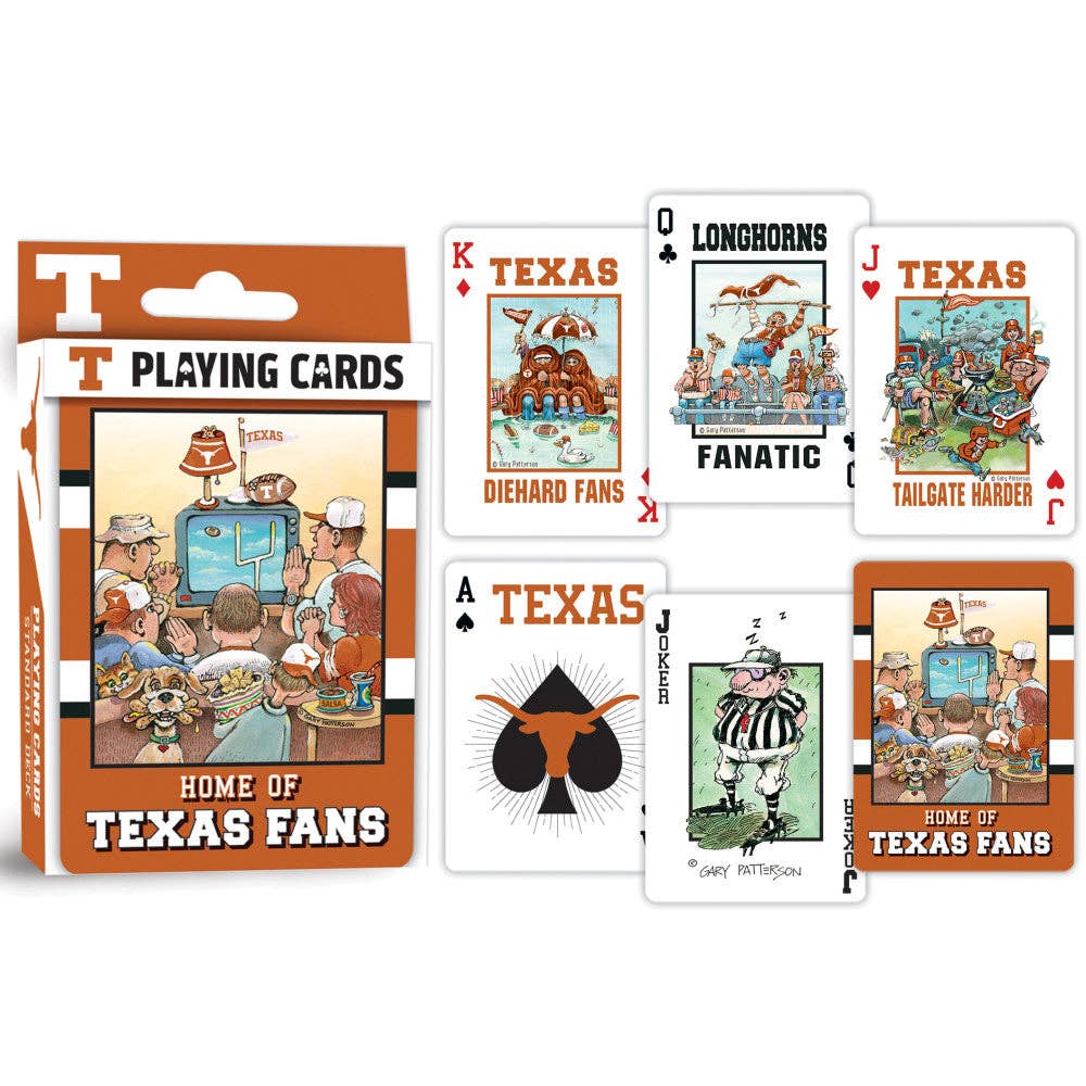 Masterpieces Puzzles - Wholesale Playing Cards - Texas Longhorns Fan Deck Playing Cards - 54 Card Deck2