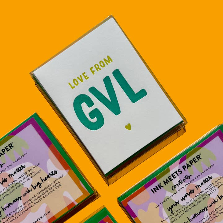 Love from GVL Freundschaftskarten im Geschenkkarton — Local Love für den Großhandel von INK MEETS PAPER