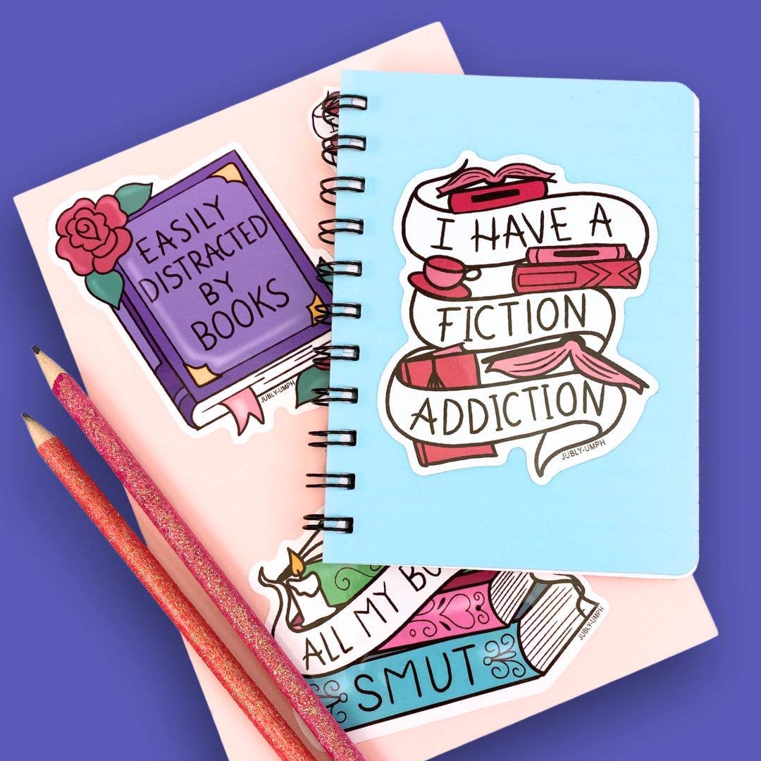 Jubly-Umph – wholesale Sticker – I Have A Fiction Addiction Sticker1