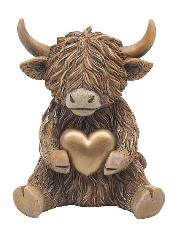 LP75326 - Highland Cow Heart Of Gold for wholesale by David Fischhoff Ltd