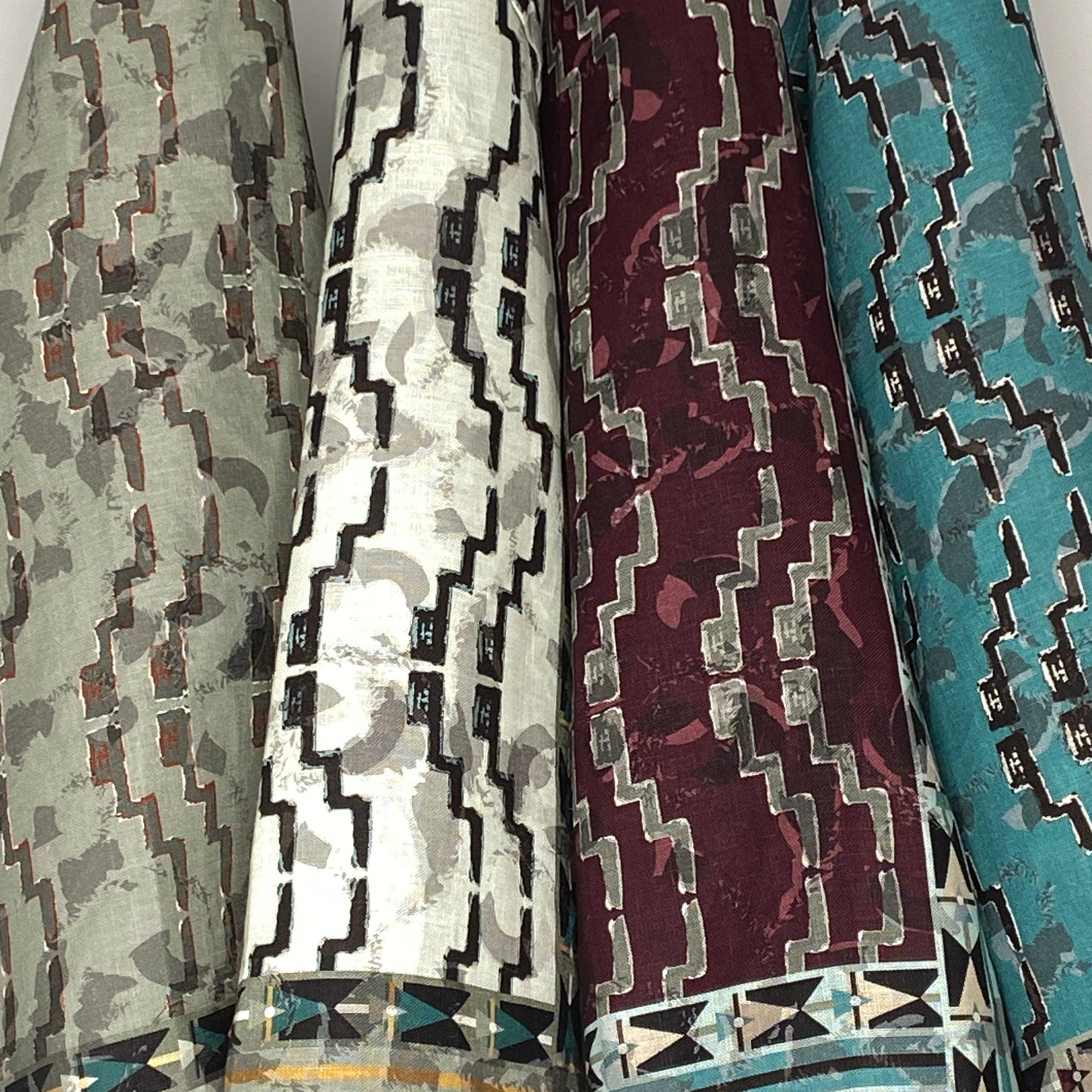 Cher the Fire - Wholesale Tea Towel - Tea Towel Linen- Southwest Mountain Arrow Wild Garnet5