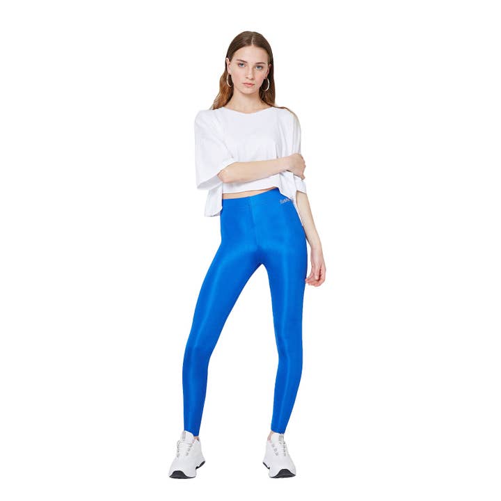 FashionTight Dark Blue Shiny Leggings for wholesale by Fashiontight