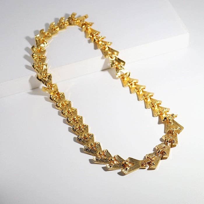 LanLivia - Wholesale Jewelry Set - Bold Look Vintage Style V Chain Necklace n Bracelet4