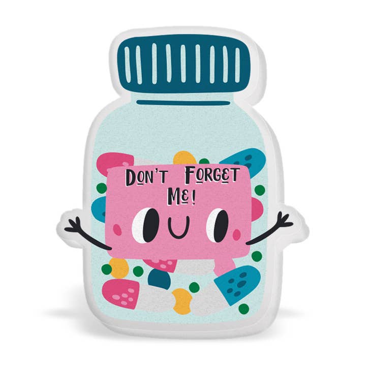 Don't Forget Me! Pill Bottle Acrylic for wholesale by OUTSIDE THE BOX, LLC