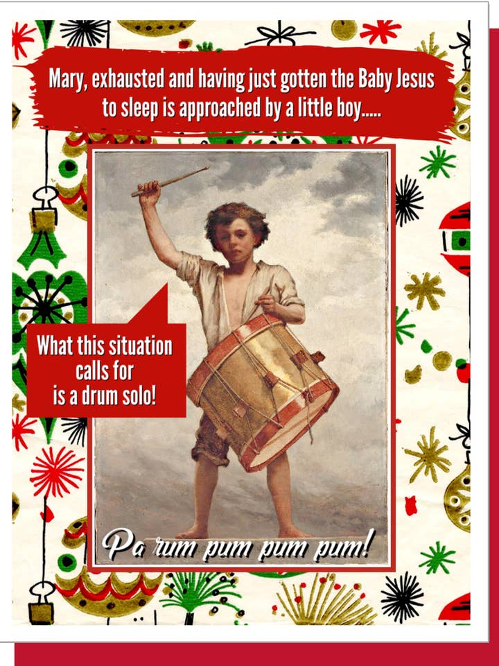 Little Drummer Boy - Christmas Greeting Card for wholesale by Ümlaut Brooklyn