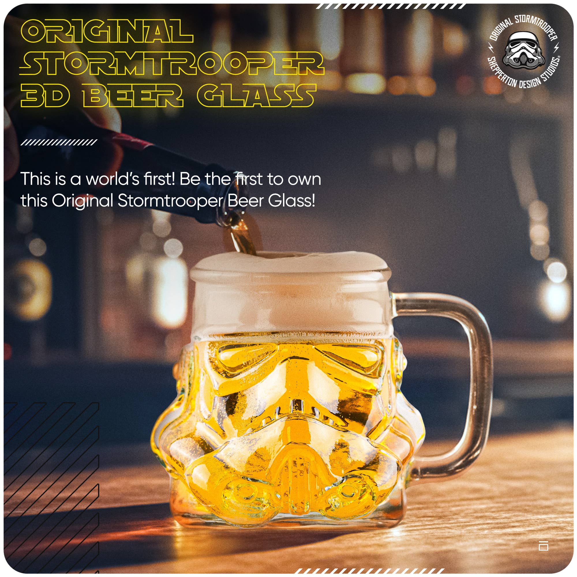 Thumbs Up! – wholesale Beer glass/mug – Original Stormtrooper Helmet 3D Beer Glass1