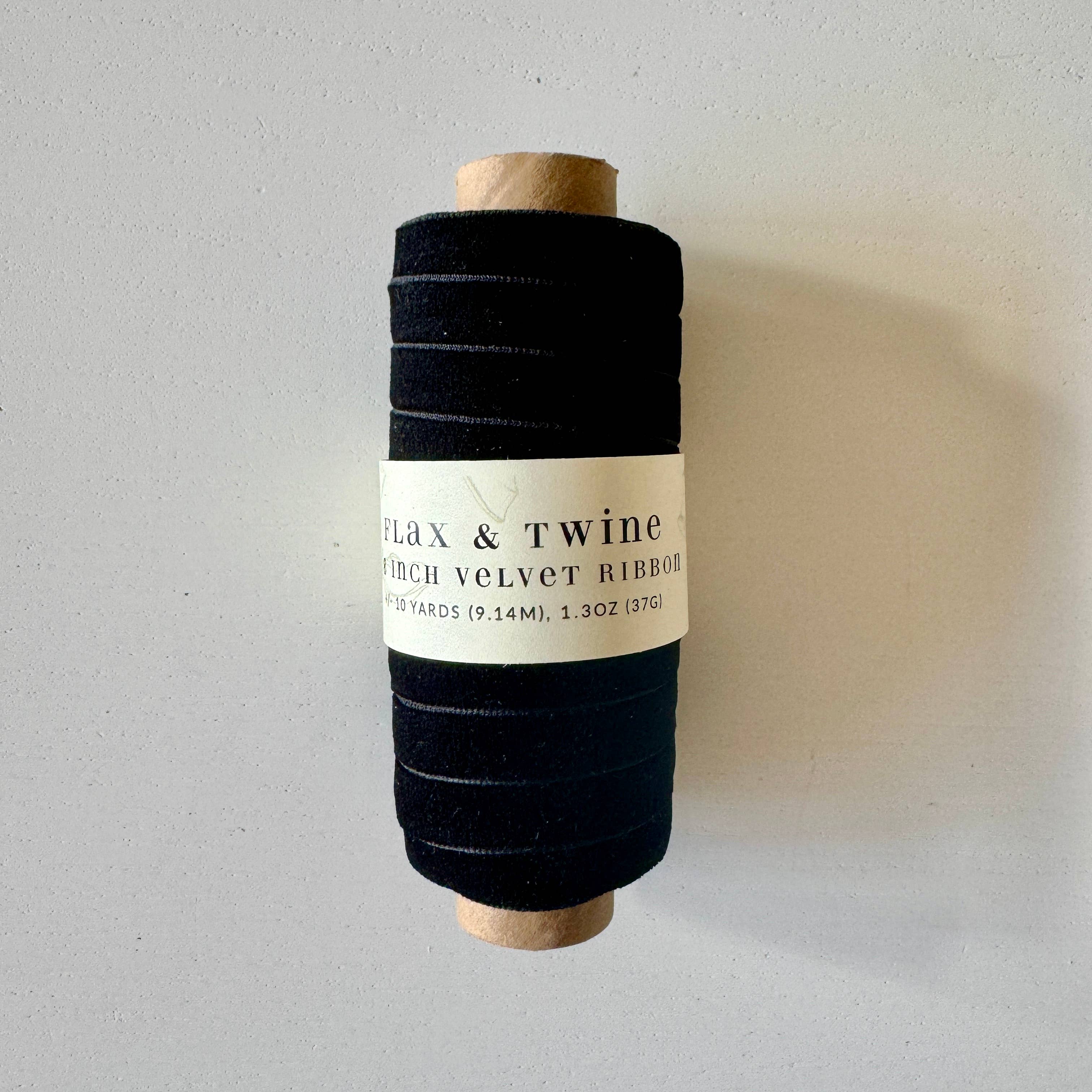 Flax & Twine - Wholesale Ribbon - Gift Wrapping - Flax & Twine 3/8" Velvet Ribbon - 10 Yards9