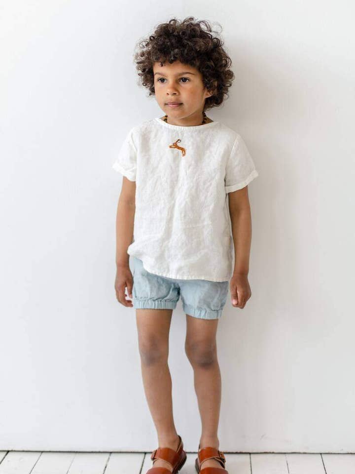 Shirt Charlie with Short Sleeves (H1X9) for wholesale by La Petite Alice