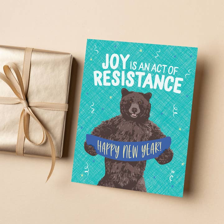 Modern Printed Matter - Wholesale New Year's Card - Joy is Resistance New Year Card1