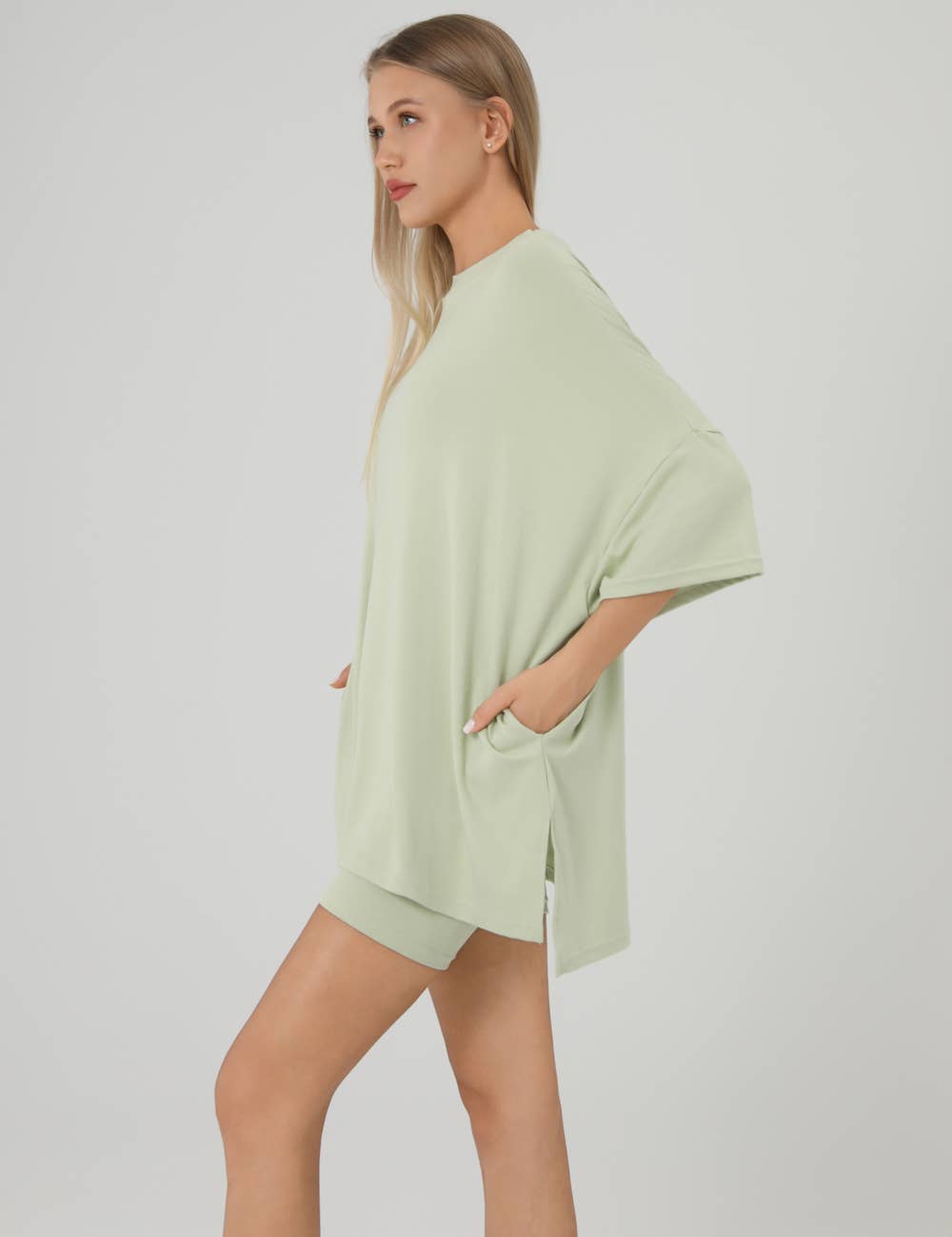 Sweetkama - Wholesale Lounge Set - Women's - Ladies Loose Top and Shorts 2PCS Casual Tee Set SKST2312961