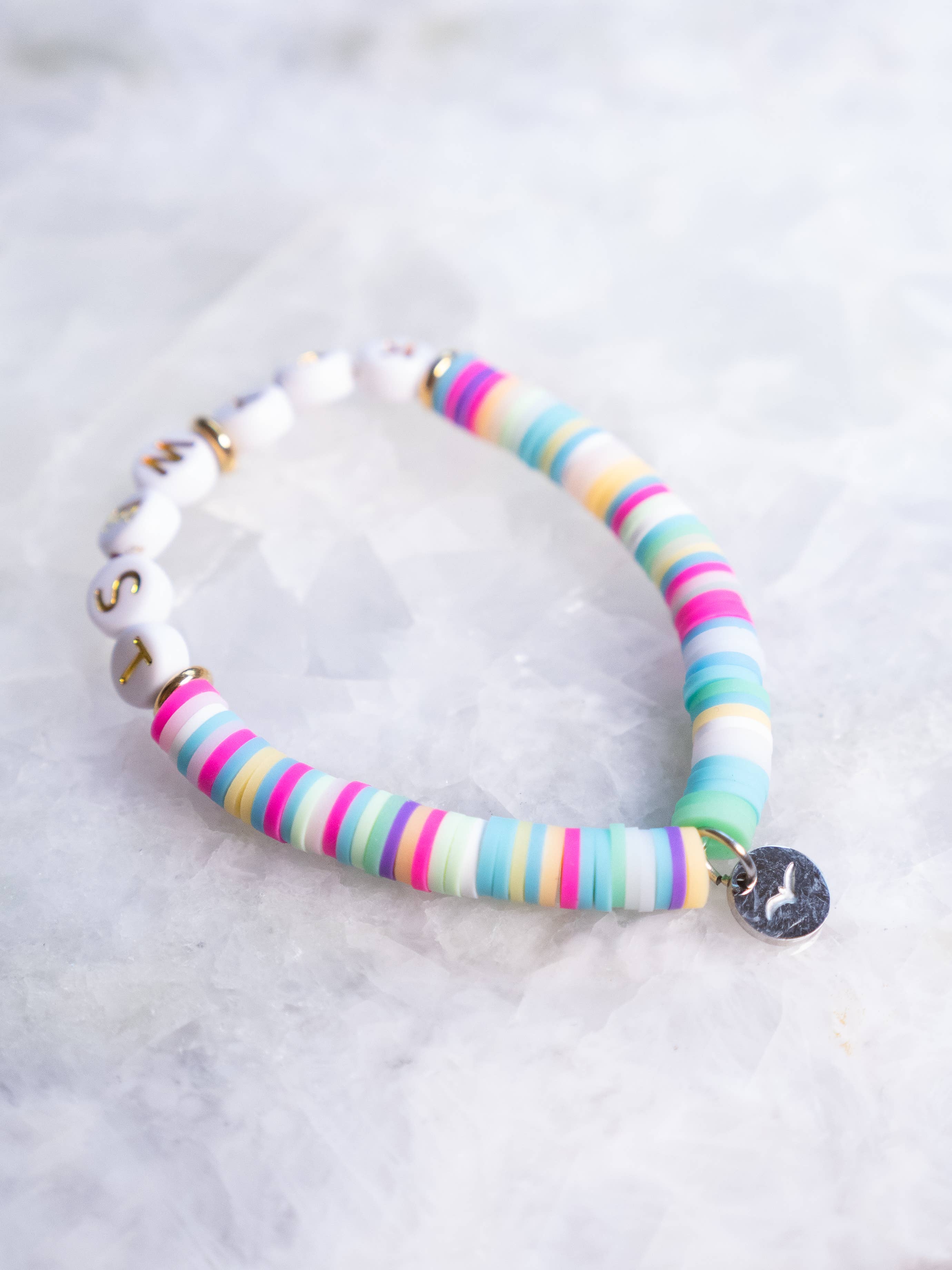 Haven - Wholesale Beaded Bracelet - Kids - Customizable Letter Bracelet - Polymer Clay - Kid Size7