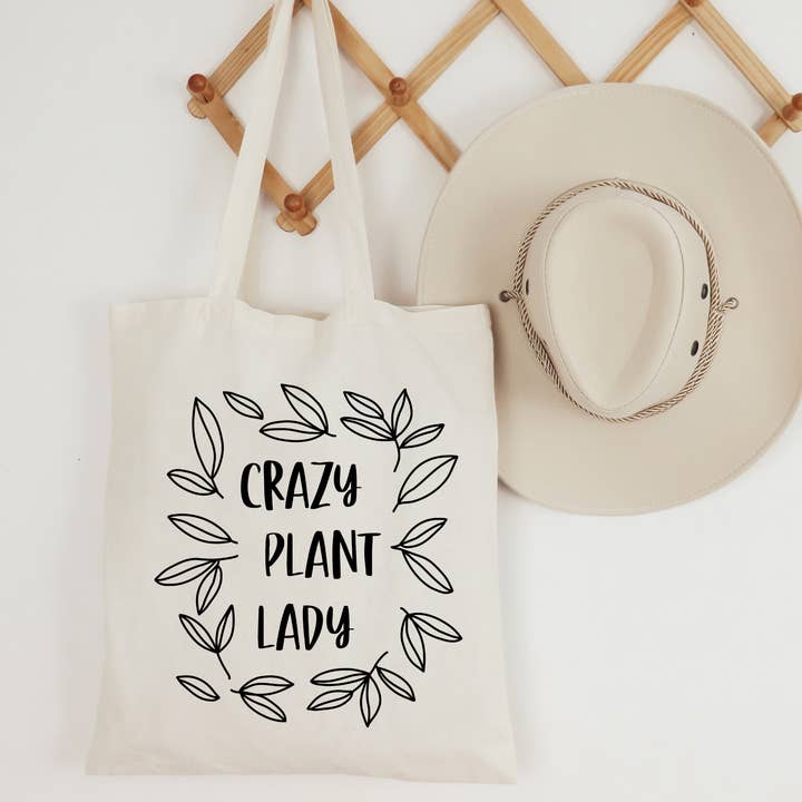 Crazy Plant Lady Tragetasche, Plant Store Gifts, Pflanztasche für den Großhandel von The Vinyl Rose