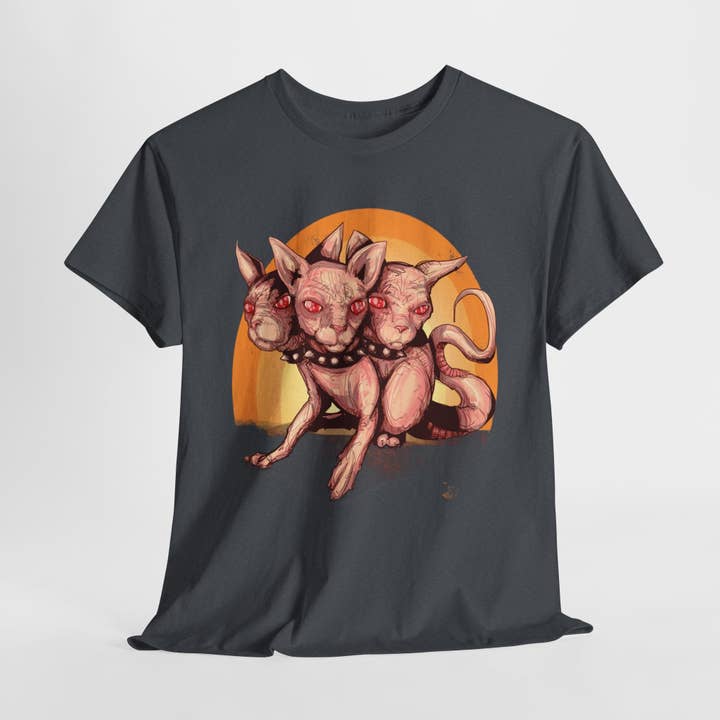 Purrberus Unisex Schweres Baumwoll-T-Shirt für den Großhandel von LVB Art